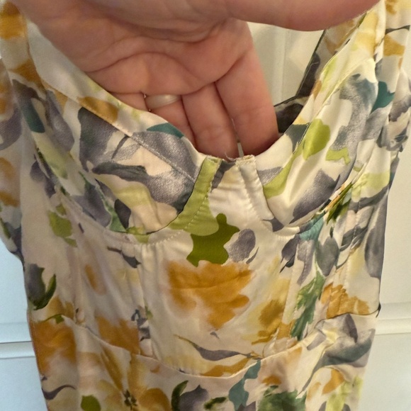New! ASTR the Label Floral Corset Satin Dress Yellow Cream Floral 45285 - Picture 8 of 16